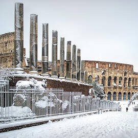 Rome Under Snow - Colosseum by Stefano Senise