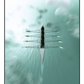Rowing Boat With A Four Person Rowing by Artpartner-images