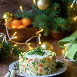 Russian Vegetable Salad christmas by Irina Meliukh