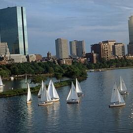 Sailboats In River by Marco Cristofori