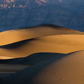 Sand Dune Formations At Sunset by Gary Yeowell