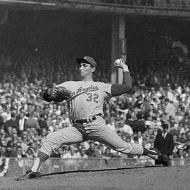 Sandy Koufax Pitching In World Series by Bettmann