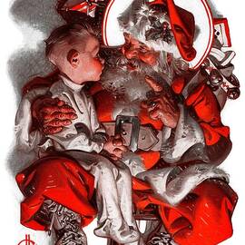 Santa's Lap by J.c. Leyendecker