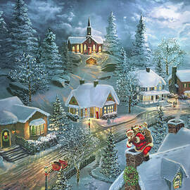 Santa's Silent Night by Thomas Kinkade Studios