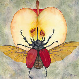 Beetle on Apple by Marie Stone-van Vuuren