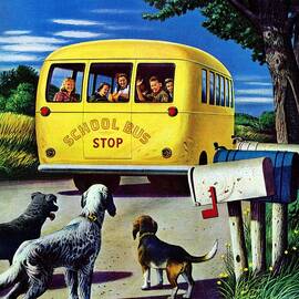 School Bus by Stevan Dohanos