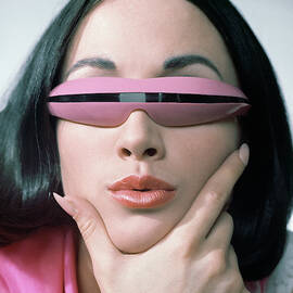 Sea and Ski Sunglasses and Pussycat Pink Lips  by John Rawlings