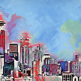 Seattle Skyline - 03 by AM FineArtPrints