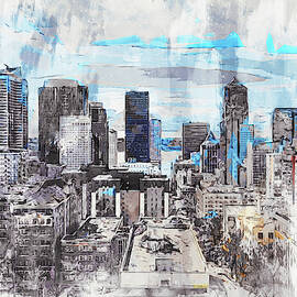 Seattle Skyline - 07 by AM FineArtPrints