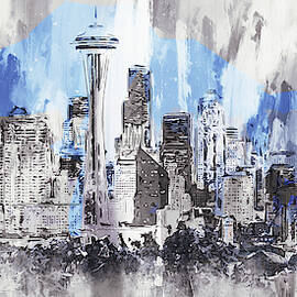 Seattle Skyline - 08 by AM FineArtPrints