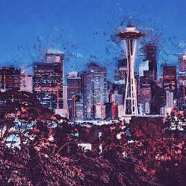 Seattle Skyline - 09 by AM FineArtPrints