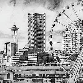Seattle Skyline - 10 by AM FineArtPrints