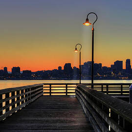 Seattle Skyline From The Alki Beach by David Gn Photography