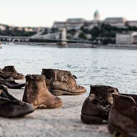 Shoe Memorial In Front On The Parliament Building On The Bank Of The Danube, Budapest by Jalag / Gerald Hänel