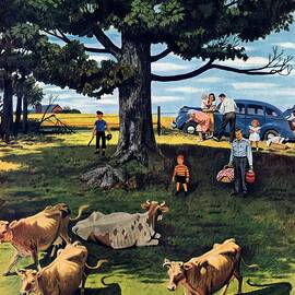 Shoo The Moos by Stevan Dohanos