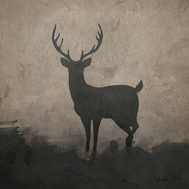 Silhouette Stag I by Amanda Jane
