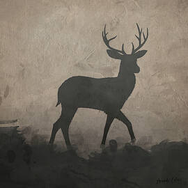 Silhouette Stag II by Amanda Jane