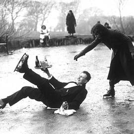 Skating Waiter by E. Dean