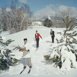 Skiing Waiters by Slim Aarons