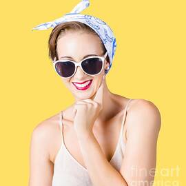 Smiling pin-up girl by Jorgo Photography