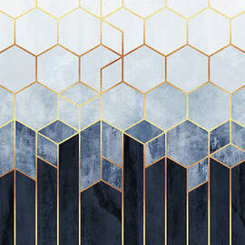 Soft Blue Hexagons