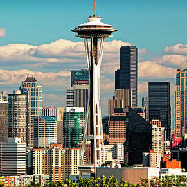Space Needle And Downtown Seattle by Caroline Purser