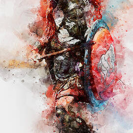 Spartan Hoplite - 38 by AM FineArtPrints