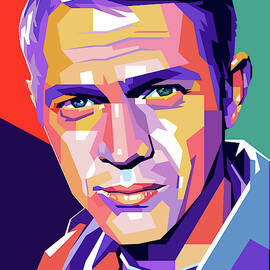 Steve McQueen -b1 by Retro Art World