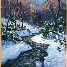 Stream In Snowy Woods by Walter Baum