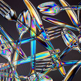 Stress Patterns In Plastic Utensils by David Hogan
