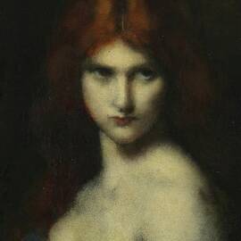 Study Of A Head Of A Woman by Jean-jacques Henner
