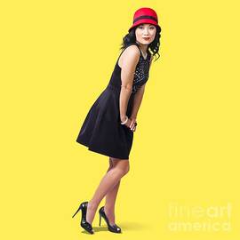 Stylish 1960s fashion pinup woman by Jorgo Photography