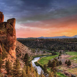 Sunset At Smith Rock State Park In by David Gn Photography