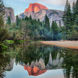 Sunset On Half Dome In Yosemite by Mimi Ditchie Photography