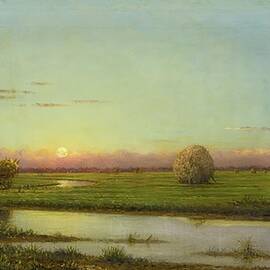 Sunset Over Newburyport Meadows by Martin Johnson Heade
