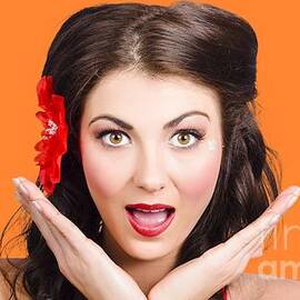 Surprised vintage woman by Jorgo Photography