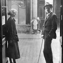 Sylvia Beach And James Joyce In Paris by Bettmann
