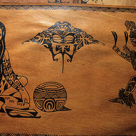 Tapas, Paper Made Of Bark With Traditional Motives, French Polynesia by Don Fuchs