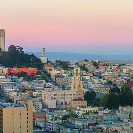 Telegraph Hill Sunset Skyline by Michael Lee