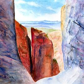 Texas Big Bend Window Trail Pour Off by Carlin Blahnik CarlinArtWatercolor