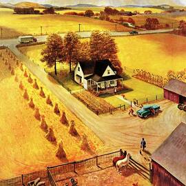 Thanksgiving On The Farm by John Clymer