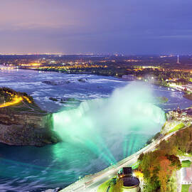 The Canadian Horseshoe Falls At Night by Pietro Canali