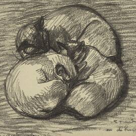 The Cats  Tsching, Batzar And Blanc-blanc by Theophile Alexandre Steinlen