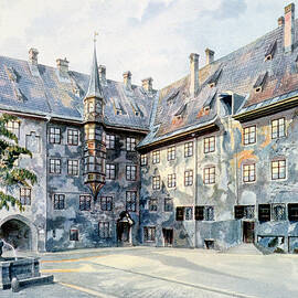 The Courtyard Of The Old Residenz by Print Collector