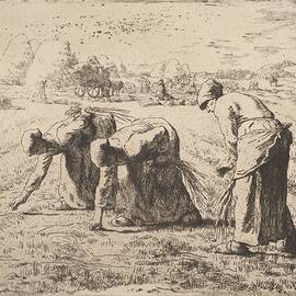 The Gleaners Etching by Jean Francois Millet