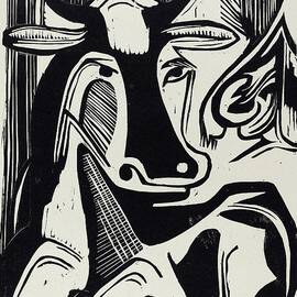The Large Cow Lying by Ernst Ludwig Kirchner