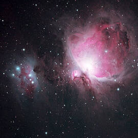 The Orion And The Running Man Nebulae by Pat Gaines