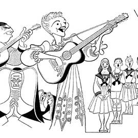 The Sound Of Music by Al Hirschfeld
