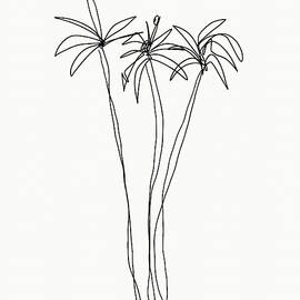 Three Tall Palm Trees- Art by Linda Woods by Linda Woods
