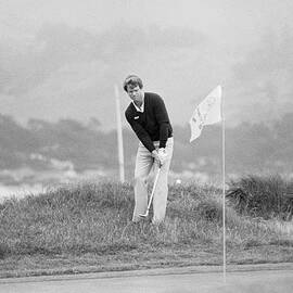 Tom Watson Putting From The Rough by Bettmann